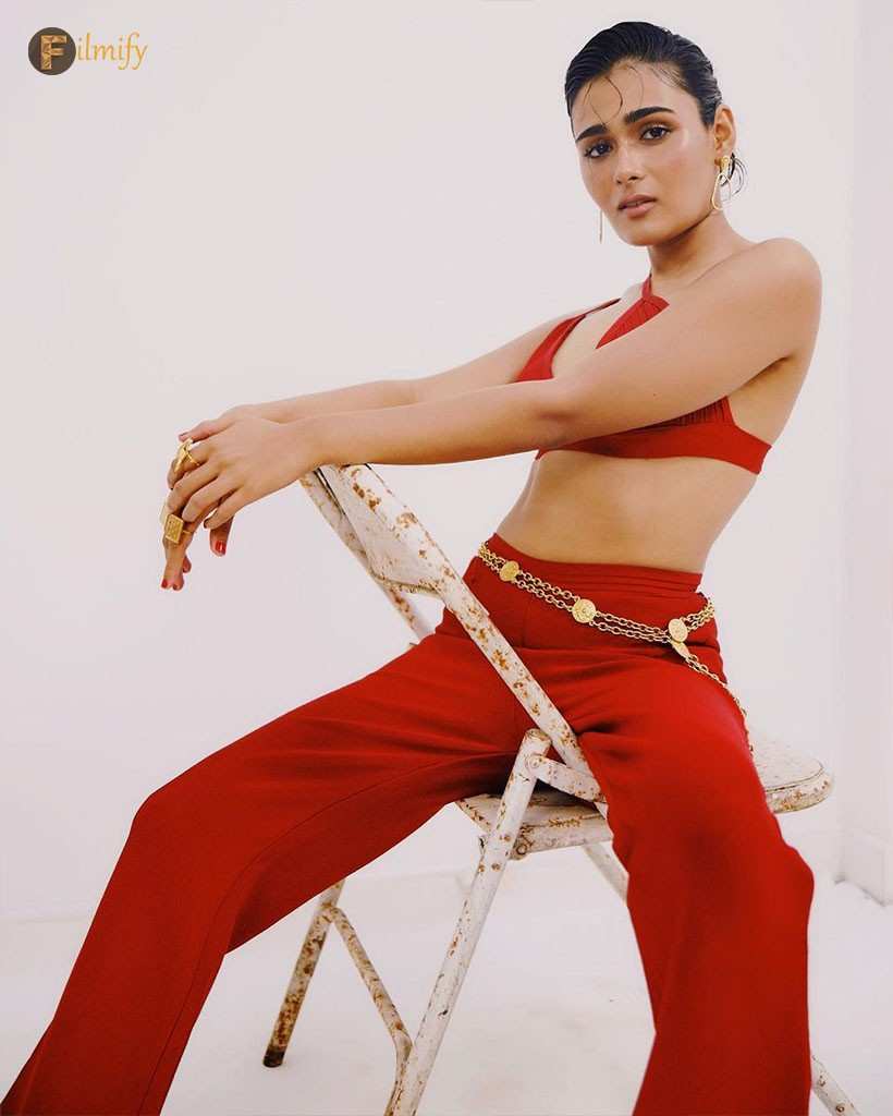 Shalini pandey faunts her cleavage and curves in a hot red dress